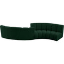 Meridian Infinity Green Boucle Fabric 4 pc Modular Sectional IMAGE 4
