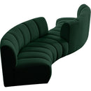 Meridian Infinity Green Boucle Fabric 4 pc Modular Sectional IMAGE 6