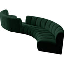  Manufacturer Color_Green -- Infinity 217" Green Boucle Fabric Upholstered 6 pc Modular Sectional IMAGE 3