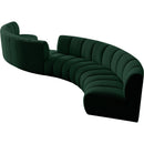 Meridian Infinity Green Boucle Fabric 6 pc Modular Sectional IMAGE 3