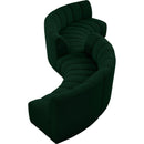  Manufacturer Color_Green -- Infinity 217" Green Boucle Fabric Upholstered 6 pc Modular Sectional IMAGE 6