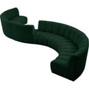  Manufacturer Color_Green -- Infinity 268" Green Boucle Fabric Upholstered 8 pc Modular Sectional IMAGE 6