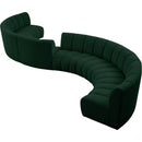 Meridian Infinity Green Boucle Fabric 8 pc Modular Sectional IMAGE 6