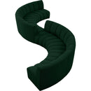  Manufacturer Color_Green -- Infinity 268" Green Boucle Fabric Upholstered 8 pc Modular Sectional IMAGE 7