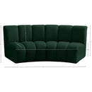 Manufacturer Color_Green -- Infinity 83" Green Boucle Fabric Upholstered 2 pc Modular Sectional IMAGE 11