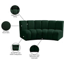  Manufacturer Color_Green -- Infinity 83" Green Boucle Fabric Upholstered 2 pc Modular Sectional IMAGE 12