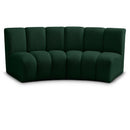  Manufacturer Color_Green -- Infinity 83" Green Boucle Fabric Upholstered 2 pc Modular Sectional IMAGE 1