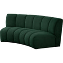  Manufacturer Color_Green -- Infinity 83" Green Boucle Fabric Upholstered 2 pc Modular Sectional IMAGE 3