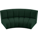  Manufacturer Color_Green -- Infinity 83" Green Boucle Fabric Upholstered 2 pc Modular Sectional IMAGE 6