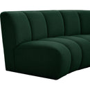 Manufacturer Color_Green -- Infinity 119" Green Boucle Fabric Upholstered 3 pc Modular Sectional IMAGE 10