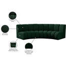  Manufacturer Color_Green -- Infinity 119" Green Boucle Fabric Upholstered 3 pc Modular Sectional IMAGE 12