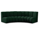  Manufacturer Color_Green -- Infinity 119" Green Boucle Fabric Upholstered 3 pc Modular Sectional IMAGE 1
