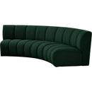  Manufacturer Color_Green -- Infinity 119" Green Boucle Fabric Upholstered 3 pc Modular Sectional IMAGE 3