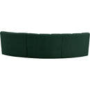 Meridian Infinity Green Boucle Fabric 3 pc Modular Sectional IMAGE 4