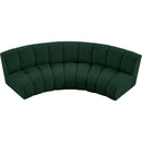  Manufacturer Color_Green -- Infinity 119" Green Boucle Fabric Upholstered 3 pc Modular Sectional IMAGE 5
