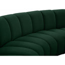 Meridian Infinity Green Boucle Fabric 3 pc Modular Sectional IMAGE 6