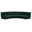  Manufacturer Color_Green -- Infinity 148" Green Boucle Fabric Upholstered 4 pc Modular Sectional IMAGE 11