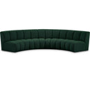  Manufacturer Color_Green -- Infinity 148" Green Boucle Fabric Upholstered 4 pc Modular Sectional IMAGE 1