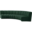  Manufacturer Color_Green -- Infinity 148" Green Boucle Fabric Upholstered 4 pc Modular Sectional IMAGE 3