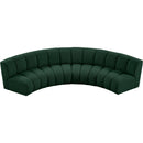  Manufacturer Color_Green -- Infinity 148" Green Boucle Fabric Upholstered 4 pc Modular Sectional IMAGE 6