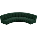 Meridian Infinity Green Boucle Fabric 4 pc Modular Sectional IMAGE 6