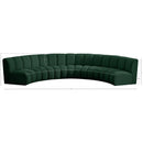  Manufacturer Color_Green -- Infinity 167" Green Boucle Fabric Upholstered 5 pc Modular Sectional IMAGE 11
