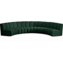  Manufacturer Color_Green -- Infinity 167" Green Boucle Fabric Upholstered 5 pc Modular Sectional IMAGE 1