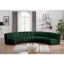  Manufacturer Color_Green -- Infinity 167" Green Boucle Fabric Upholstered 5 pc Modular Sectional IMAGE 2