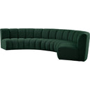  Manufacturer Color_Green -- Infinity 167" Green Boucle Fabric Upholstered 5 pc Modular Sectional IMAGE 3