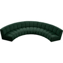 Meridian Infinity Green Boucle Fabric 5 pc Modular Sectional IMAGE 6