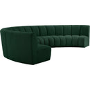 Meridian Infinity Green Boucle Fabric 6 pc Modular Sectional IMAGE 3