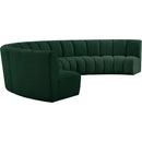  Manufacturer Color_Green -- Infinity 176" Green Boucle Fabric Upholstered 6 pc Modular Sectional IMAGE 3