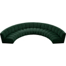Meridian Infinity Green Boucle Fabric 6 pc Modular Sectional IMAGE 6