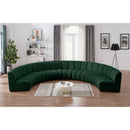 Manufacturer Color_Green -- Infinity 178" Green Boucle Fabric Upholstered 7 pc Modular Sectional IMAGE 2