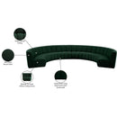  Manufacturer Color_Green -- Infinity 178" Green Boucle Fabric Upholstered 8 pc Modular Sectional IMAGE 12