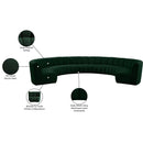  Manufacturer Color_Green -- Infinity 178" Green Boucle Fabric Upholstered 9 pc Modular Sectional IMAGE 12