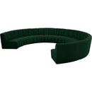  Manufacturer Color_Green -- Infinity 178" Green Boucle Fabric Upholstered 9 pc Modular Sectional IMAGE 3