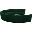  Manufacturer Color_Green -- Infinity 178" Green Boucle Fabric Upholstered 9 pc Modular Sectional IMAGE 4
