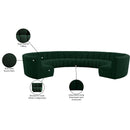  Manufacturer Color_Green -- Infinity 178" Green Boucle Fabric Upholstered 10 pc Modular Sectional IMAGE 12