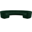  Manufacturer Color_Green -- Infinity 178" Green Boucle Fabric Upholstered 10 pc Modular Sectional IMAGE 1