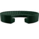  Manufacturer Color_Green -- Infinity 178" Green Boucle Fabric Upholstered 11 pc Modular Sectional IMAGE 1