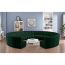  Manufacturer Color_Green -- Infinity 178" Green Boucle Fabric Upholstered 11 pc Modular Sectional IMAGE 2