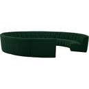  Manufacturer Color_Green -- Infinity 178" Green Boucle Fabric Upholstered 11 pc Modular Sectional IMAGE 3