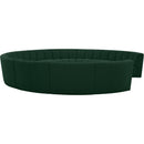  Manufacturer Color_Green -- Infinity 178" Green Boucle Fabric Upholstered 11 pc Modular Sectional IMAGE 4