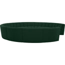 Meridian Infinity Green Boucle Fabric 11 pc Modular Sectional IMAGE 4