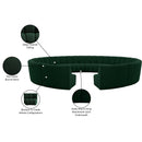 Meridian Infinity Green Boucle Fabric 12 pc Modular Sectional IMAGE 12