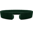  Manufacturer Color_Green -- Infinity 178" Green Boucle Fabric Upholstered 12 pc Modular Sectional IMAGE 1