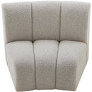 Meridian Infinity Brown Boucle Fabric Modular Chair IMAGE 6