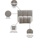  Manufacturer Color_Taupe -- Infinity Brown Boucle Fabric Upholstered Modular Chair IMAGE 8