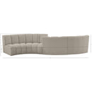  Manufacturer Color_Taupe -- Infinity 154" Brown Boucle Fabric Upholstered 4 pc Modular Sectional IMAGE 13